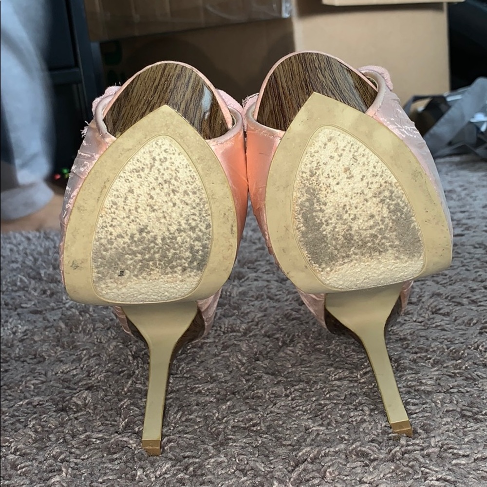 Pink peep toe platform - Picture 3 of 4